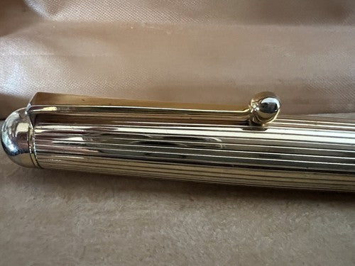 🔴 JHON STERLING penna stilografica laminata oro IRIDIUM POINT SPECIAL cartuccia