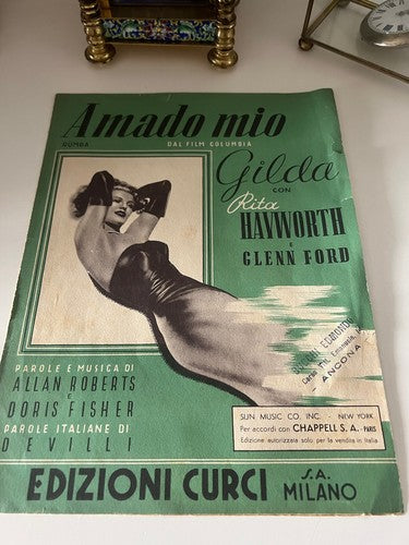 🔴 GILDA RITA HAYWOERTH Meine Partitur, Roberts, Fisher Mailand 1947 