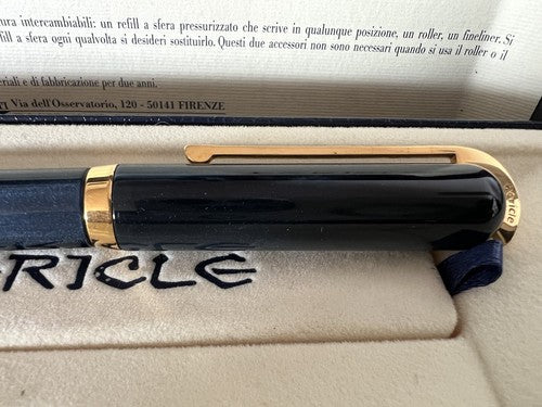 🔴 VISCONTI Pericle Kugelschreiber, blau marmoriert, mit Box und Zertifikat 