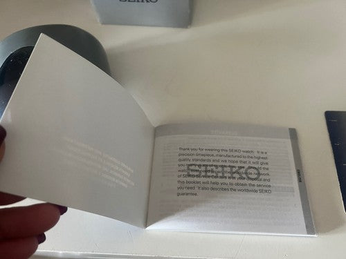 🔴 SEIKO box scatola orologio uomo con garanzia libretto cofanetto vintage