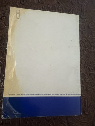 Citroen BX 19 Booklet Car Use and Maintenance IN Italian Original Vintage