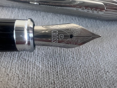 Cross Stylo-Plume Stylo à Plume Laque Noire A Cartouche Stylo Plume F Écrit