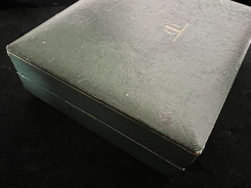 🔴 BAUME & MERCIER box scatola orologio pelle verde cofanetto custodia vintage