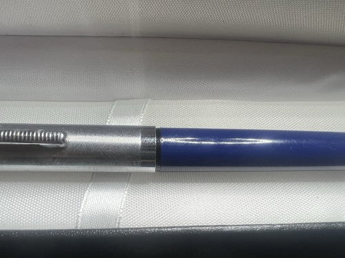🔴 TOUJOURS penna stilografica BLU pistone placcata oro vintage