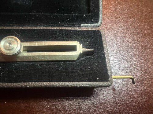 🔴 PRAZISION compasso disegno carteggio marino in metallo con custodia VINTAGE