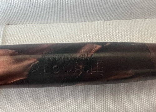 🔴 SUPERIOR penna stilografica celluloide RED CIRCLE a pulsante SCRIVE vintage