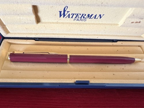 🔴 WATERMAN penna sfera lacca EXECUTIVE rosso bordeaux scrive garanzia