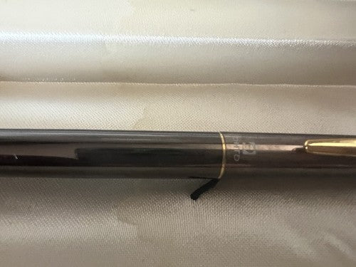 🔴 OHTO penna sfera roller lacca canna di fucile profili dorati scrive