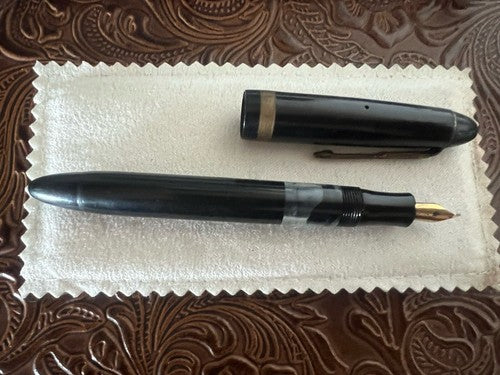 Tropicales Gold Stylo-Plume Stylo à Plume Noire À Piston Or Écrit Vintage