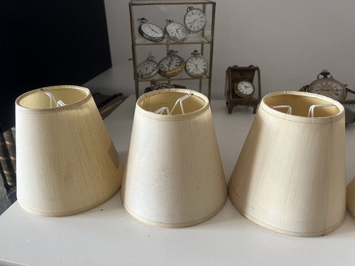 🔴 paralumi PLISSE' per lampada, lume beige campana beige 5 PEZZI