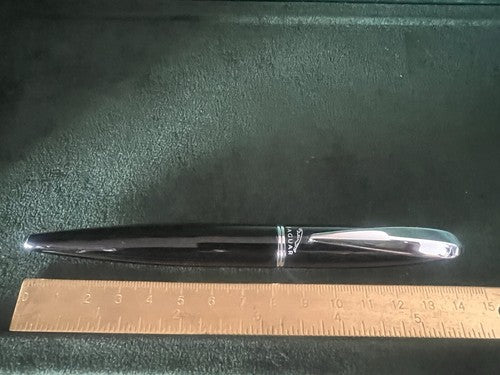 🔴 JAGUAR penna sfera lacca nera profili cromati garanzia ed astucci NUOVA
