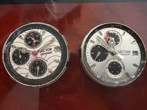🔴 SECTOR Chronographenwerke Expander exp 202 Quarzzeiger Zifferblätter 