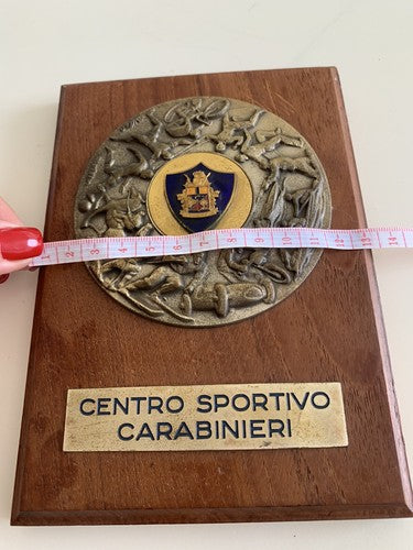 🔴 CREST MILITARE Carabinieri scudo legno vintage Centro Sportivo vintage