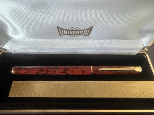 Universal Stylo-Plume Stylo à Plume Laque Marbré à Cartouche Vintage Années 60