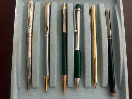 Penne Sphère Laque Métal Lalex Sakura Ed Autres Vintage Lot 6 Pcs
