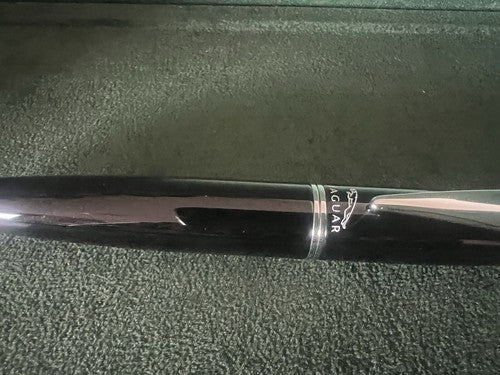 🔴 JAGUAR penna sfera lacca nera profili cromati garanzia ed astucci NUOVA