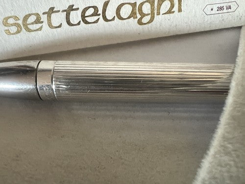 Settelaghi Stylo-Plume Sphère Argent 925 Massif Fenêtre Personnel Fort Poids 1