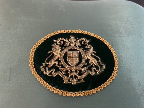 Trinket Multi Use Fabric Coat of Arms Box Treasure Case Vintage 10
