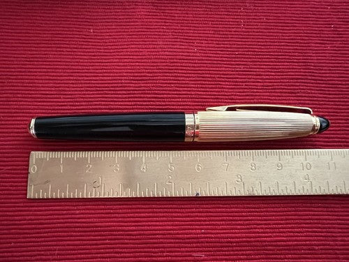🔴 ADDEX penna stilografica mini DIVA lacca nera cartuccia Iridium Point scrive