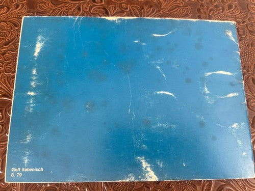 Volkswagen Golf Booklet Car Use Maintenance Italian Original Vintage 1979