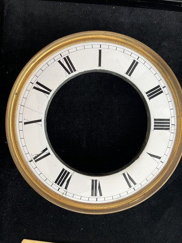 🔴 QUADRANTE orologio pendolo muro parete smalto numeri romani ottone perni