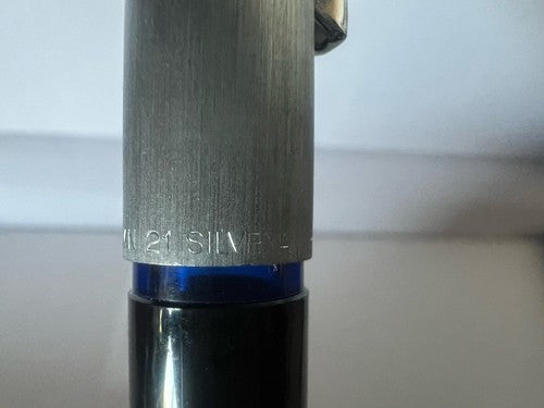 🔴 PELIKAN Füllfederhalter 21 Silvexa 14 KT Goldfeder mit Vintage-Tintenpatrone 