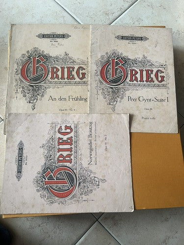 🔴 BRIEG Noten in deutscher Sprache wie abgebildet, 4 STÜCKE Vintage 