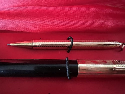 Zenith Füllfederhalter-Set, Extra-Stift, Gold und Bleistift, mechanisch, Vintage 