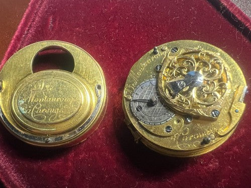 Bewegung GIRARD DE MONT ROUGE Französische Antike Taschenuhr Verga 1770 