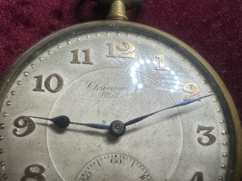 🔴 CHRONOMETRE orologio tasca uomo carica manuale funziona vintage