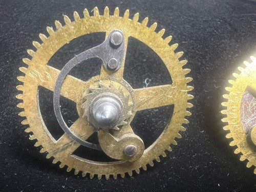 🔴 RUOTA OROLOGIO ingranaggio movimento pignoni a pendolo tavolo lotto 3 pezzi