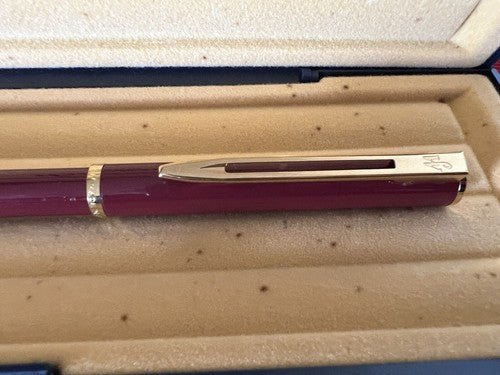 🔴 WATERMAN penna sfera lacca EXECUTIVE rosso bordeaux scrive garanzia