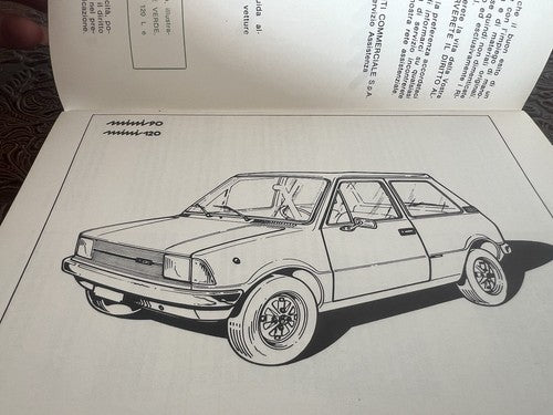 🔴 Originale italienische Vintage-Benutzer- und Wartungsanleitung für MINI 90-120 