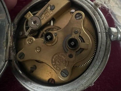 🔴 BEAOCURT pocket watch manual key curved vintage 4.4 cm 