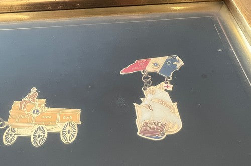 Lions Club State States Atalanta Wisconsin Pin's Metal Varnish Vintage