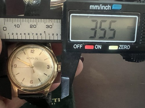Monvis Montre Automatique pour Hommes 35,5 MM Swiss Made Vintage '60