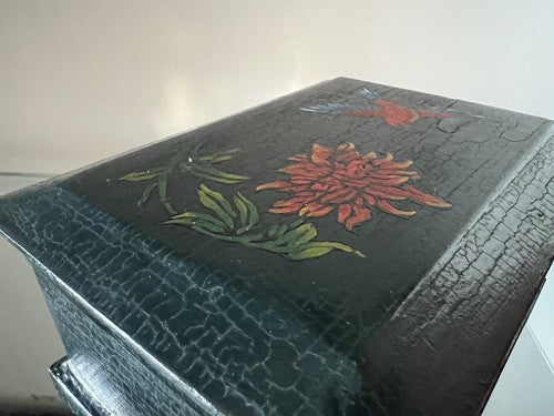 Boîte à Bijoux Chinoise Bois Coffret Trésor Trousse Vintage 8