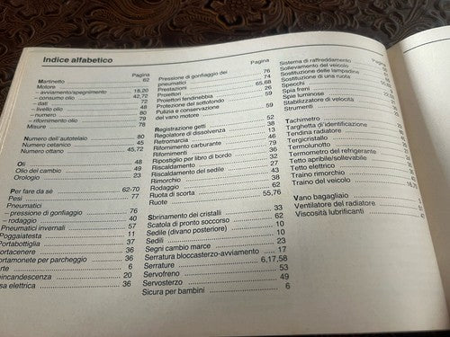 AUDI 80 Booklet Car Use Maintenance Italian Original Vintage