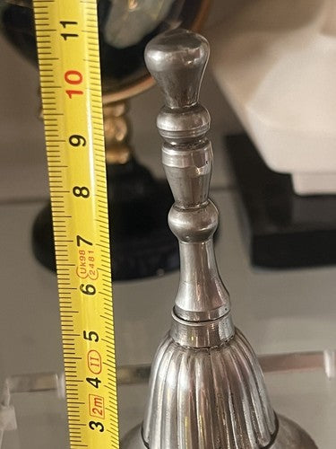 🔴 CAMPANELLO campanella campana metallo ceselli campana vintage h 11 cm