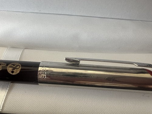 🔴 JUTOU 636 penna stilografica con pietra rossa incastonata scrive vintage