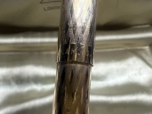 🔴 LALEX gold-plated and chiseled ballpoint pen in a VINTAGE Italian writing box 