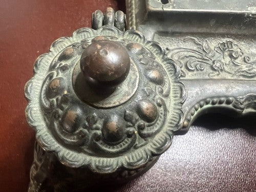 🔴 Calamaio penna stilografica BRONZO MASSICCIO per inchiostro vintage L 20