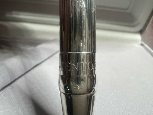 🔴 UNOARGENTO penna sfera ARGENTO 925 MASSICCIO a scatto scrive 2
