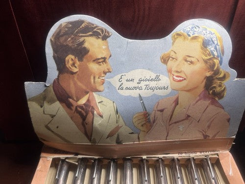 TOUJOURS Fountain Pens With Piston Never Used Lot 10 Vintage Pens 1950