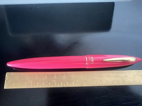 🔴 OHTO penna sfera roller EINS CFR 10 rosa profili dorati scrive con custodia