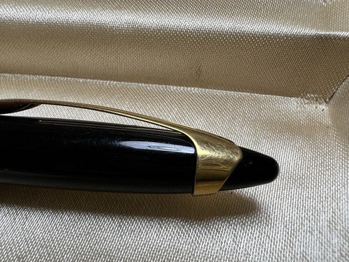Waterman Stylo-Plume Sphère Ici Et Le Crystal Noire Avec Cristal Écrit Vintage
