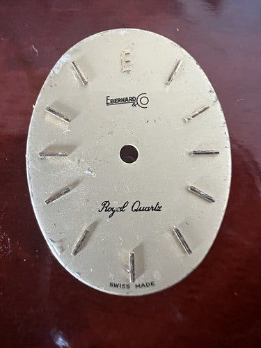 Eberhard Cadran Montre Royal Quarz De Examen Pièces Vintage 