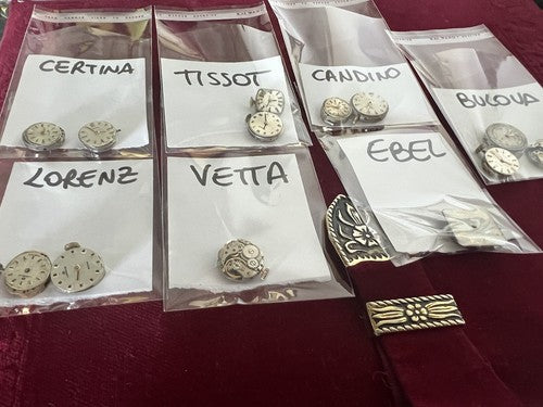 🔴 CERTINA-TISSOT-CANDINO-LORENZ-VETTA-BULOVA watch movements 13 PCS REPLACEMENT PARTS 