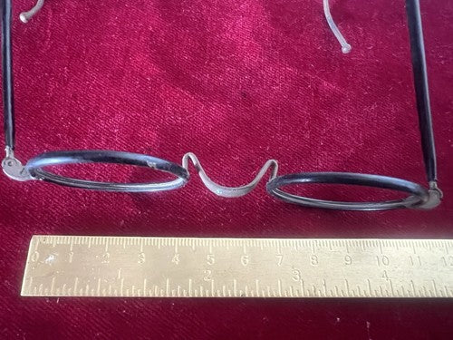 🔴 Montatura OCCHIALI ANTICHI di metallo ultra leggeri Charlie Chaplin 1800 n.1