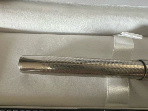 Étrangères Stylo-Plume Stylo à Plume Chrome Ciselé à Levier Vintage Du 1930